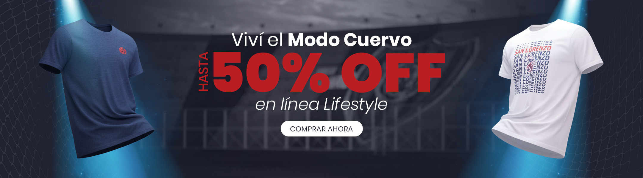 Banner Hasat 50% OFF - Modo cuervo
